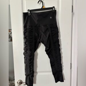 SKINNIFY Black Resistance Band Leggings Large